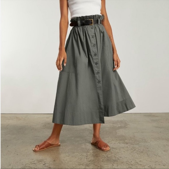 Everlane Dresses & Skirts - Everlane Easy Button Front Skirt Basil NWT Sz XL